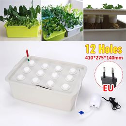 9/12 Holes Plant Site Hydroponic Garden Nursery Pot Planter 220V Indoor Garden Bubble Grow Kit Soilless Cultivation System 240419