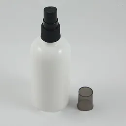 Storage Bottles 100ml Glass Container With Clear Lid Perfume Packaging Opal White Bottle Material In Stock