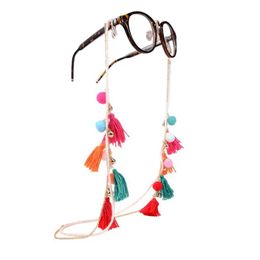 Eyeglasses chains Fashion Colorful Tassel Womens Glasses Chain on the Neck Eyeglasses Lanyard Boho New Design Dangles Masks Holder Strap