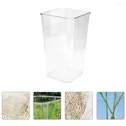 Vases Acrylic Flower Arrangement Bucket Home Decor Decorative Centrepiece Vase Pieces Decoration For Wedding Transparent Square