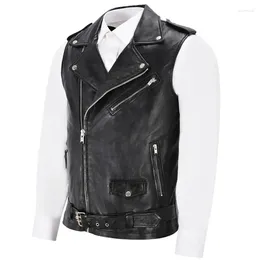 Men's Vests Foreign Trade Leather Jacket Vest Motorcycle PU