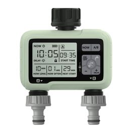 Timers Eshico Super Timing System 2Outlet Water Timer Precisely Watering Up Outdoor Automatic Irrigation Fully Adjustable Program