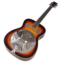 Guitar High Gloss Finish Resophonic Guitar 6 String Electric Echo Acoustic Guitar Full Size Folk Guitar