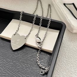Luxury Brand Designer Heart Pendants Necklaces Choker Letter Pendants Silver Plated Necklace Chain of High Quality Jewellery Accessories Gifts