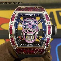 Milles Richamills Watch Rm5201 Ruby Skull Manual Mechanical Mens