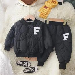 Clothing Sets 7521 Baby Set 2024 Autumn Winter Boy's Suit Cotton-padded Jacket Pant Warm Girl's Two-piece