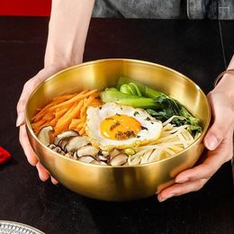 Mugs Kitchen Spoon Korean Bowl Stainless Steel Mixing Salad Container Kitchenware Fruit Storage Bowls