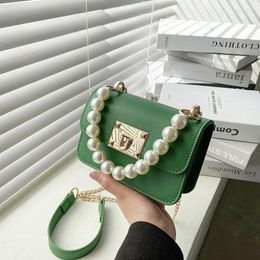 Shoulder Bags Mini Women's Bag Pearl Handbag Luxury Designer Chain Messenger Female Purse High Quality PU Leather Crossbody