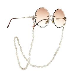 Eyeglasses chains Eyeglass Chain Natrual Sea Shell Connected Sile Loops Women Sunglasses Accessory Seabeach Necklace Gift