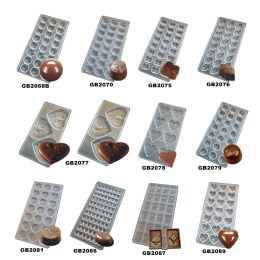 Moulds Heart Polycarbonate Chocolate Bonbon Mould PC Coin Chocolate Bombs Mould DIY Baking Tools