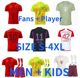 23 24 25 KANE BAYERN soccer jerseys Player version SANE KIMMICH MUNICH MULLER DAVIES COMAN 2024 2025 football shirt GORETZKA GNABRY MUSIALA Men Kids kit sets uniforms