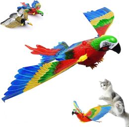 Toys Electric Flying Bird Cat Toy Bird Simulation Interactive Hanging Parrot Eagle Flying Toy For Cats Relieve Boredom Teasing Toys