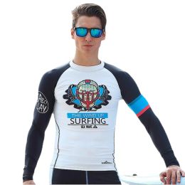 Suits SABOLAY Men Long Sleeved Swimwear Diving Sunscreen Wetsuit Quick Drying UV Protection Beach Surfing Swim Suits Bathing Suit