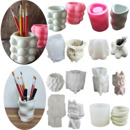 Candles Geometric Gypsum Flower Pot Silicone Resin Mold Epoxy Resin Casting Mold Succulent Vase Cement Mold Candle Holder Mold