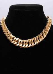 Delysia King Thick Chain Necklace Punk Gold Plated Alloy Women039s Neck5621970