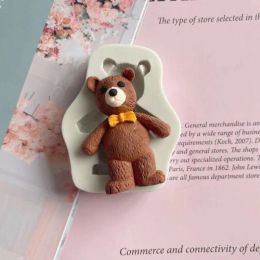 Candles 3D Cute Bear Silicone Mould DIY Mousse Pastry Fudge Chocolate Fruit Cake Decorating Kitchen Baking Tools Candle Soap Resin Mould