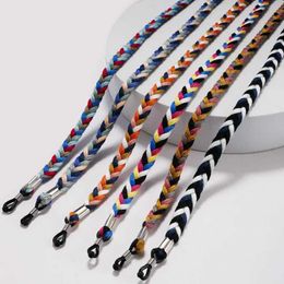 Eyeglasses chains Fashion Cotton Eyeglass Cord Lanyard Braided Twist Sunglasses Chain Strap Ladies Colorful Glasses Holder Rope Anniversary Gift