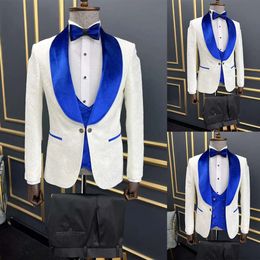 Tuxedos Men Handsome Pieces Wedding Three Suits Fashion Applicants Veet Notched Lapel Suit One Button Multiple Colors Customized Coat Pants Vest Casual