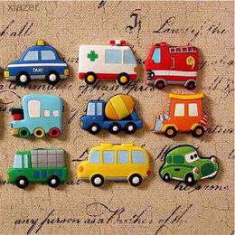 Fridge Magnets 5 creative cartoon car refrigerator magnets suitable for children small-sized silicone magnetic refrigerator magnets animal magnets WX