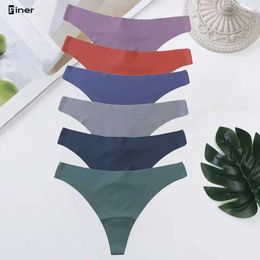 Women's Panties Seamless thong womens underwear womens ice silk thong womens plain underwear pure light Tangas without shoulder straps for breathabilityL2405