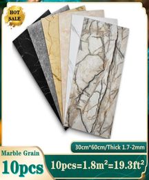 10pcs Marble Grain 3D Wall Sticker Floor 30x60 cm PVC SelfAdhesive Waterproof Decorative s for Home DIY House 2203288663769