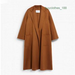Women's Trench Coats Luxury Fashion Coat Women's Wool & Blends Designer Coat Japanese and Korean Wind Long Cashmere Overcoat Wear Maxmaras 2WSX