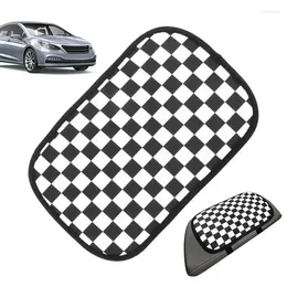 Interior Accessories Center Console Cushion Pad Car Armrest Box Mats Black & White Vehicle Arm Rest Pads Comfortable Elbow For Truck