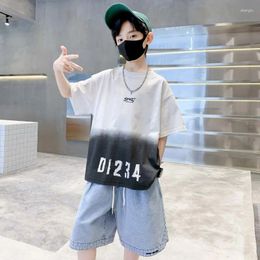 Clothing Sets Children Summer Boys Clothes Set T Shirt Shorts Casual Sports Suits Kids Tracksuit Teen Outfits 5 6 8 9 10 12 14Years