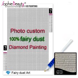 Craft Sophie Beauty New Fashion 100% Square Fairy Dust Beads 5D Diy Diamond Painting Photo Custom Mosaic Embroidery Diamond Art Gift