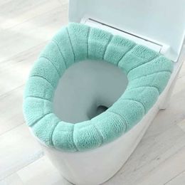 Toilet Seat Covers Seat Cover Mat Winter Warm Toilet Bathroom Pads For Kids Cushion With Handle Thicker Soft Washable Closestool Warmer Accessories