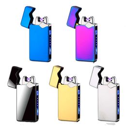 Fashion USB Recharging Customised Outdoor Windproof Double Arc Electronic Lighter