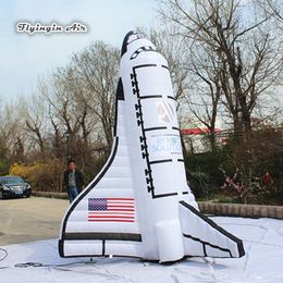 Customised Advertising Inflatable Space Shuttle 3m Simulated Aircraft Blow Up Rocket Spacecraft Replica With Custom Printing For Technology Exhibition