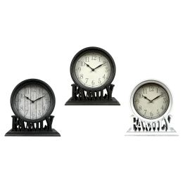 Clocks Round Table Clock Easy to Read Non Ticking Silent Decorative Mantel Clocks for Fireplace Farmhouse Home Shelf Decors