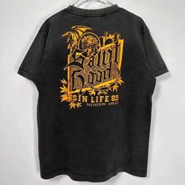 Men's T-Shirts Best Quality Saint Michael SprT-shirt Mens And Womens Casual Short Sleeve Outdoor Print Top Tees J240506