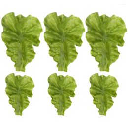 Decorative Flowers 6 Pcs Simulated Po Props Simulation Lettuce Leaf Pography Leaves