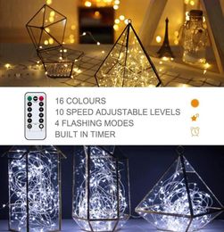 5M20M LED String Lights Garland Street Fairy Lamps Christmas Outdoor Remote For Patio Garden Home Tree Wedding Decorationa037351667