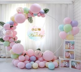 98cm White Plastic Balloon Arch Ring DIY Background Holder Circle Ballon Column Base Baby Shower Birthday Wedding Party Decor Deco4819229