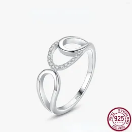 Cluster Rings S925 Silver Ring Luxury Cold Wind Unlimited Symbol Personalised Advanced Sense Simple Versatile Jewellery For Women