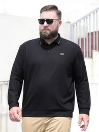 Men's Hoodies Baisheng Large Business Casual Fat Long Sleeved T-shirt
