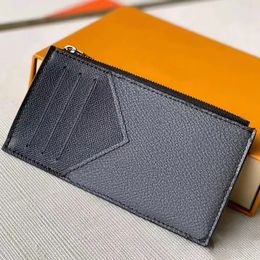 High quality Designers Card Holders long wallets fashion Leather 4 card slots Holder brown purses Luxury Mens Womens CardHolder travel wallet key pouch coin purse