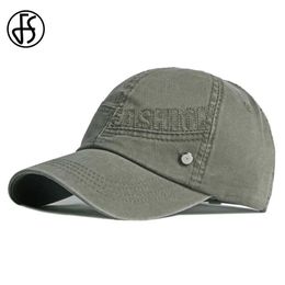 Ball Caps FS Army Green Mature Men Caps Cotton Brand Baseball Cap For Women Summer Outdoor Travel Sunscreen Dad Hats Bones Masculinos 2024 Y240507