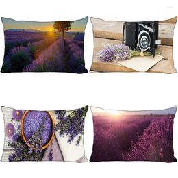 Pillow Lavender Cover Throw Rectangular Sofa/Home/Car Decoration Zipper