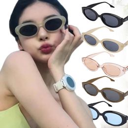 Sunglasses Fashion Cat Eye Women Oval Glasses Vintage Brand Elliptic Square Sun For Female Shades Eyewear