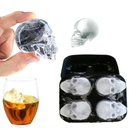 Tools 3D Skull Silicone Mold Ice Cube Tray Mould Ice Cube Maker Ice Ball Mold Whiskey CocktailWine Ice Cube Mold Ice Ball Mold