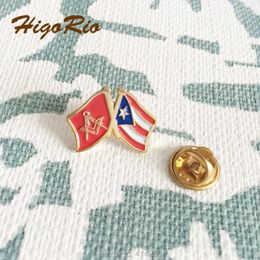 Brooches 10pcs Square And Compass G Puerto Rico Flag Lapel Pin Brooch 20mm Free Masons Metal Badge Masonic Customised Enamel Pins