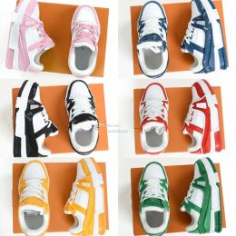 Outdoor Shoes Casual Kids Boys Girls Trainers Children Youth Sport Kid Leather Shoe Yellow White Red Blue Black Lace Up Outdoor Sneakers I