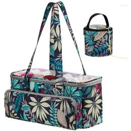 Storage Bags Yarn Tote With Mini Drum Knitting Bag Organiser Crochet For