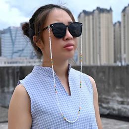 Eyeglasses chains Seed Bead Mask Chain for Glasses Women Rainbow Straps Sunglasses Necklace Sile Eyeglasses Glasses Holder Fashion Accessories