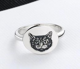 Top Design Ring for Woman Quality Silver Plated Rings Cute Letter Cat Personality Charm Fashion Jewelry Supply9089524