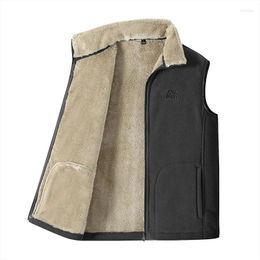 Men's Vests Warm Undershirt Fleece Jacket Padded Fall And Winter Clothing For The Elderly Father